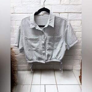 Stylish Sage Button-Down Shirt for Women